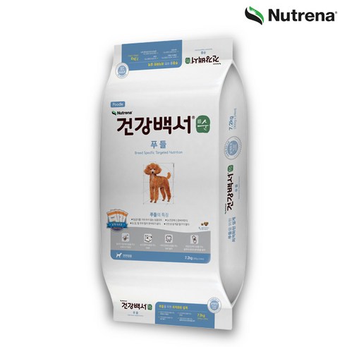 건강백서 순 강아지 기능성 사료, 푸들, 7.2kg, 1개