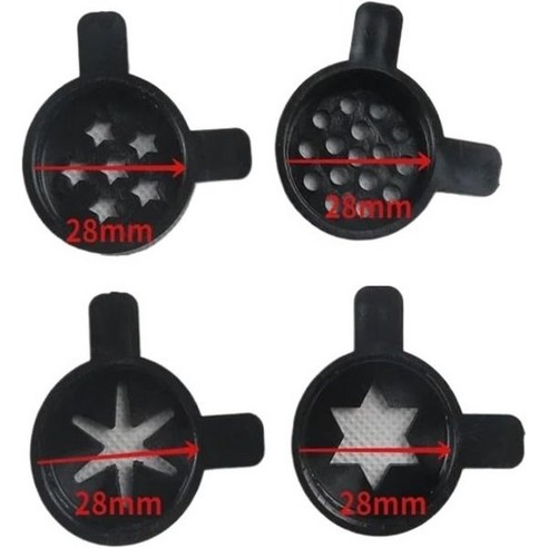 DecTer Snowflake Star Shaped Modeling Caps Soft Ice Cream Machine Spare Parts Nozzle Lids 28mm Inn