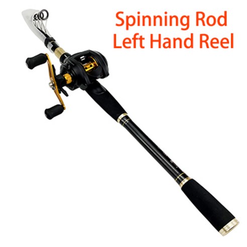 Fishing Rod Combo 1.6-2.4M Telescopic Fishing Rod and Baitcasting