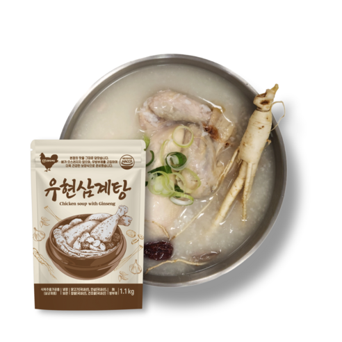 [냉장] 유현삼계탕 1.1kg 뼈으스러짐없음 웅추닭 대용량 초복/중복/말복, 3개