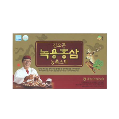김오곤 녹용홍삼 농축스틱 선물세트, 300ml, 2개