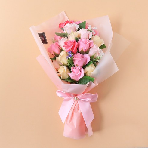 꽃다발 선물 피오레 핑크 졸업식 생일 비누꽃 장미