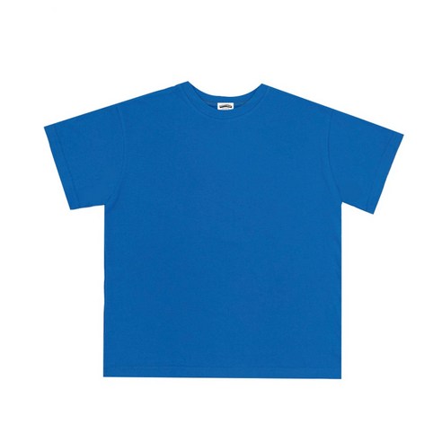 [나노핏 키즈] 무지 면 30수 아동용 블루 반팔 티셔츠
