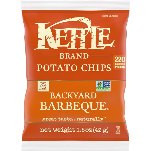 케틀브랜드 포테이토 칩 백야드 바비큐, 42g, 2개