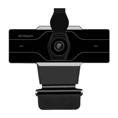 필 라이트 PC 웹 카메라 HD 카메라 CMOS 화상 통화 기능이 있는 조정 가능한 USB HD 카메라, 뚜껑이 달린 2K 실버, 10x5x5cm, ABS 플라스틱
