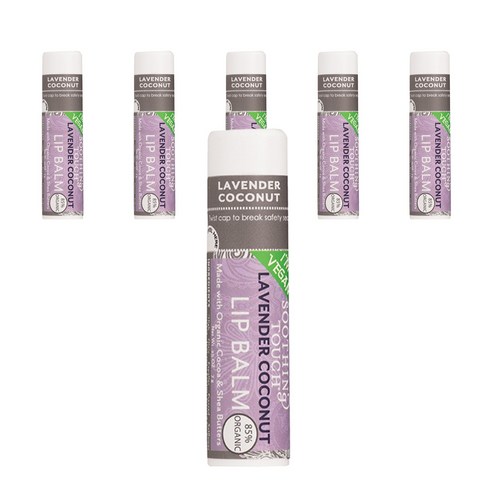 수딩터치 립밤 7g, 6개, Lavender Coconut