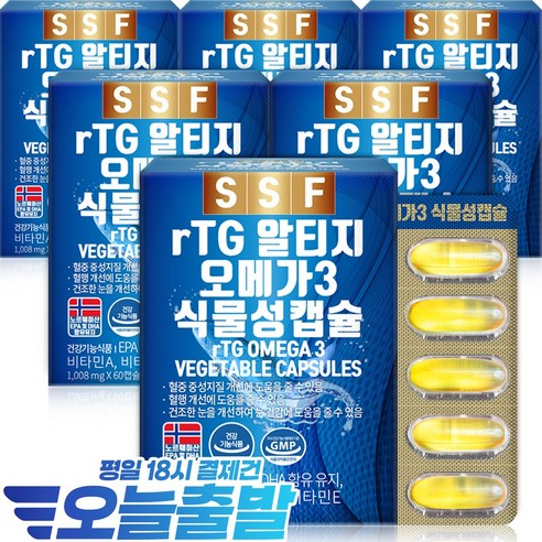 순수식품 rTG 오메가3 1000mg, 60정, 3개