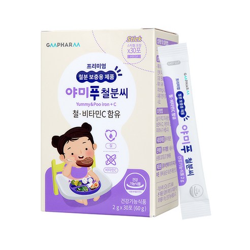 지엠팜 유아용 야미푸 철분씨 30p 60g, 1개