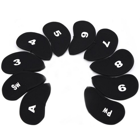 10 pcs 골프 클럽 헤드 커버 아이언 ​​퍼터 헤드 커버 퍼터 헤드 커버 세트 야외 스포츠 골프 액세서리, type1