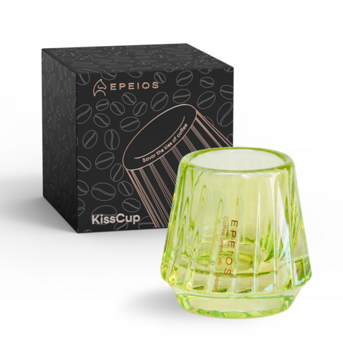 EPEIOS 에페이오스 테이스팅잔 키스컵 에스프레소 샷잔 + 기프트박스, 1세트, 라임 그린