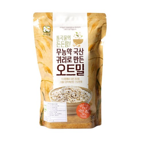 우리밀 국산 귀리로 만든 오트밀 360g, 1개