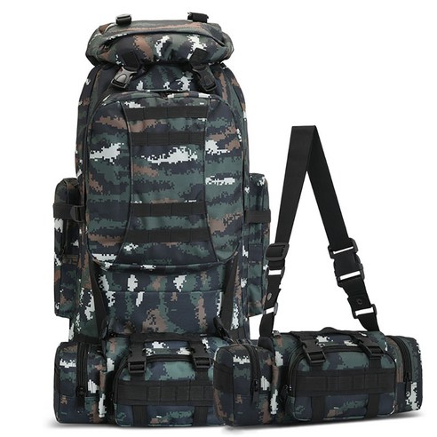 보조가방 탈부착 하이킹 야외 등산 방수 배낭 가방 백팩 80L, 산악디지털