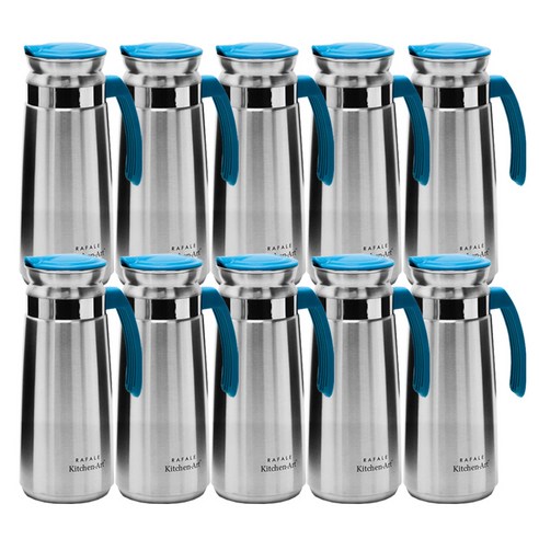 키친아트 라팔 스테인레스 물병 1.3L 블루그린 냉장고 물병 10개 세트 구성