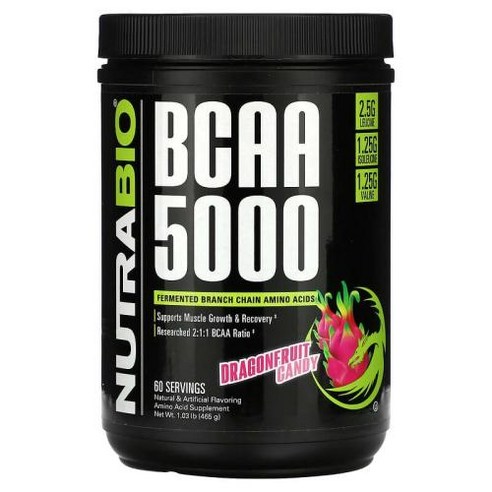 뉴트라바이오 랩스 BCAA 5000 드래곤프루츠 캔디 465g, 1개