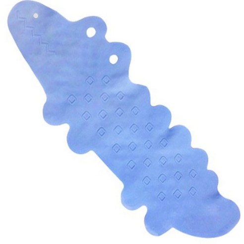 블루무역 악어 욕실 미끄럼 방지 매트 95 x 35.5 cm, 블루, 1개