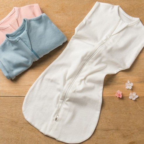 더바른유통 신생아 속싸개 3컬러 3개월/6개월 조리원 속싸개 스와들 신생아 오가닉 속싸개 지퍼 속싸개