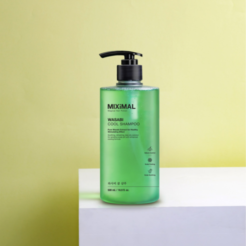 믹시멀 약산성 스케일링 와사비 샴푸, 500ml