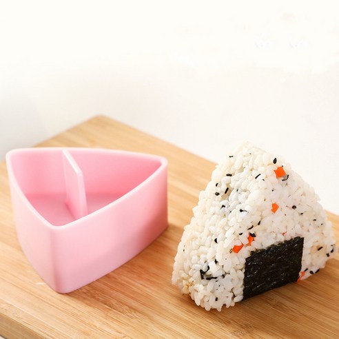 [햇볕과너]삼각김밥 틀 도시락싸기 주먹밥 소풍 간식 핑크색, YL-375 삼각형