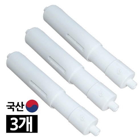 본라이프 최근생산 PVC 욕실 매립형 스프링 휴지걸이봉 화장지꽂이 화장지걸이 보빙 보빈 보잉, 흰색, 3개