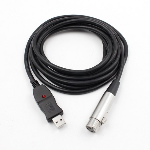 XLR 여성 마이크 USB 마이크 연결 케이블 새로 3M의 USB 남성, 하나, 보여진 바와 같이