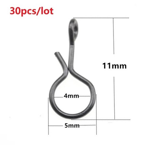 낚시핀 디스고저 매달린 낚시 스냅 스위블 플라이 핀 루어 후크 연결 링 커넥터 도구 액세서리 빠른 변경 5-11cm 30-50 개/로트, [05] 11mm  30pcs