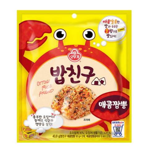 오뚜기 밥친구 매콤짬뽕, 43.8g, 5개