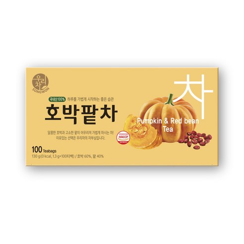 우리차 호박팥차, 1.3g, 100개입, 1개