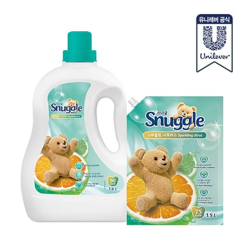 스너글 초고농축 스파클링 시트러스 1.8L + 1.5L, 단품없음