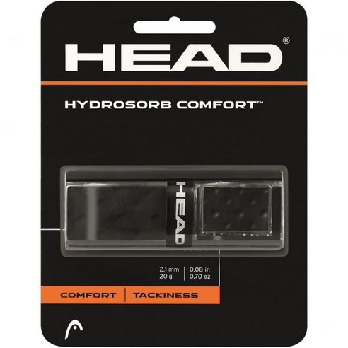 HEAD Hydrosorb 컴포트 블랙 테니스 라켓 교체 그립 스몰, 화이트