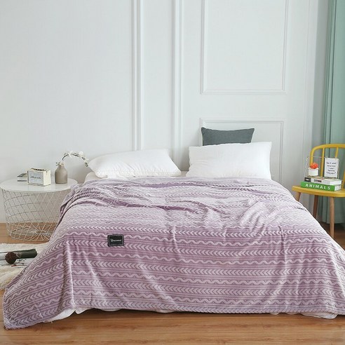 [SW] 새로운 솔리드 옐로우 소파 담요 부드럽고 따뜻한 플란넬 담요 침대 두꺼운 담요 침대보, {"크기":"70x100cm"}, purple