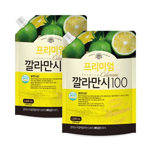 [2개 묶음] [내추럴박스] 깔라만시100 1000ml x 2개, 1L, 2개