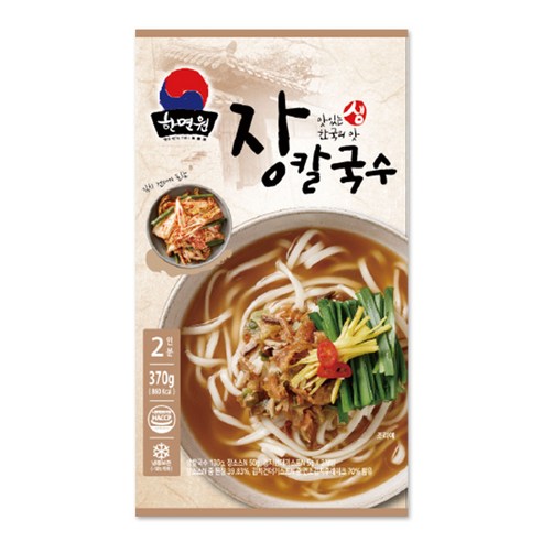 [한면원]장칼국수 2인분, 김치칼국수