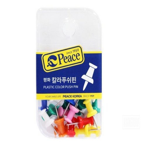 일상도도 평화 컬러압핀 게시판핀 대용량 고정용압정 - 압정 | 쿠팡