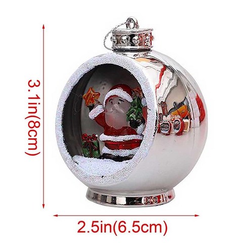 TeeFly 크리스마스 산타 클로스 눈사람 펜던트 장식에 대 한 장식품 매달려 LED, 실버 산타 / 코드