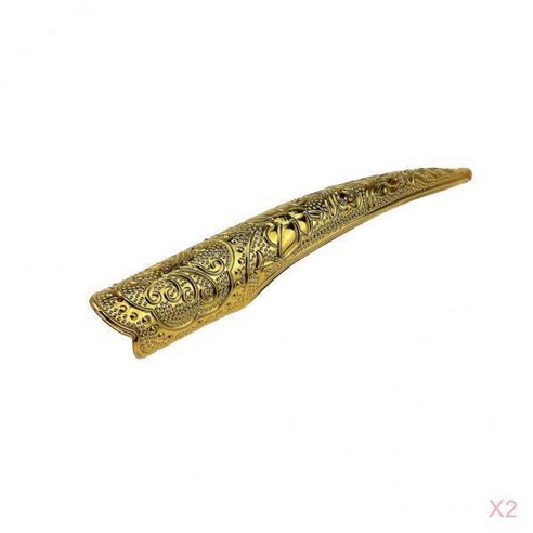 2x 중국어 고대 펑크 골동품 골드 클로 벤드 너클 손톱 Ring11.5cm