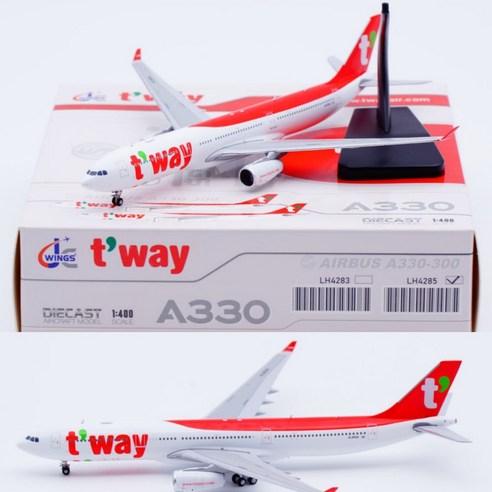 JC Wings 티웨이항공 A330-300 HL8500 비행기 모형 다이캐스트 1