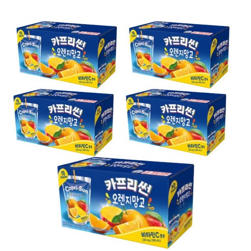 카프리썬 오렌지망고 40개+10개(총50개), 50개, 200ml, 상세페이지 참조 카프리썬사파리 카프리썬 오렌지망고 40개+10개(총50개), 50개, 200ml, 상세페이지 참조 카프리썬사파리