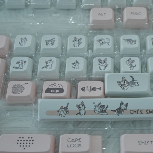 워치어라운드 큐티 냥이 XDA PBT 염료승화 영문 키캡
