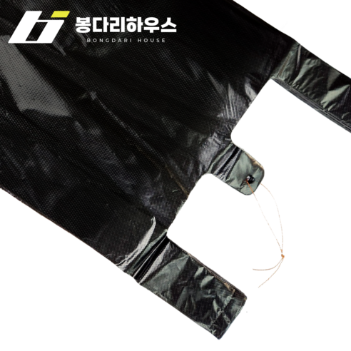 봉다리하우스 다용도 손잡이 배달 마트봉투 검정, 3L, 800개
