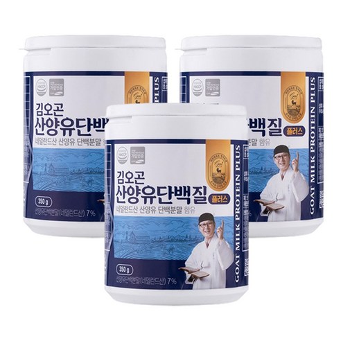 김오곤 산양유 단백질 플러스 파우더 초유 대용량, 350g, 3개