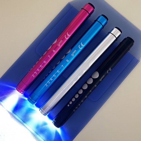 동공펜2 LED 라이트펜 간호사 군인 군대 훈련소 불빛 볼펜, 1개, 동공펜2_핑크