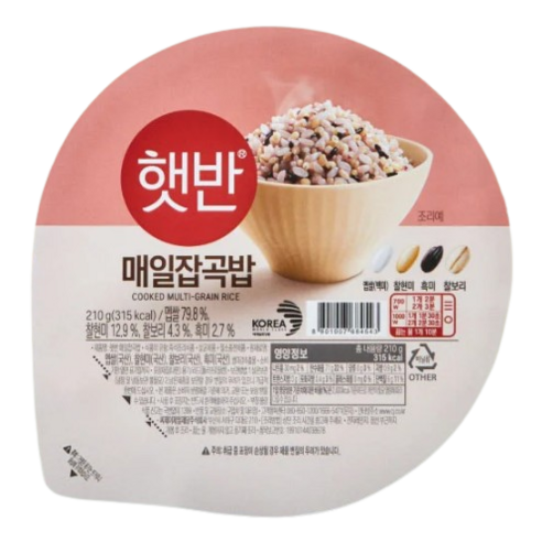 햇반 매일 잡곡밥, 210g, 11개