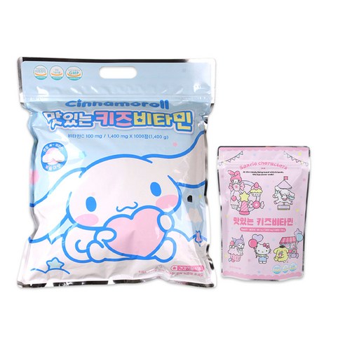 시나모롤 맛있는 키즈비타민 1000정 1개 + 산리오 40정 1개