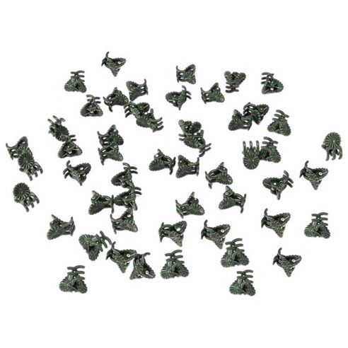 50x 플라스틱 난초 클립 정원 식물 클립 꽃 난초 줄기 클립 정원 용품, 녹색, 2x0.8cm