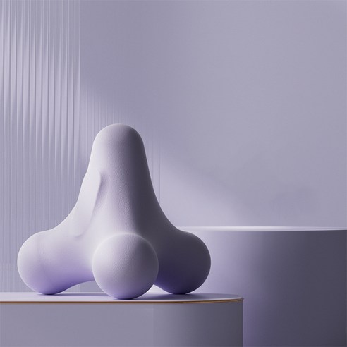 ACDI 다목적 스트레칭 사각 파스텔 마사지볼, 1개, 퍼플
