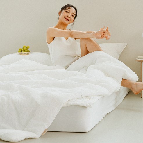 시원하고 편안한 여름 밤을 위한 린넨 시어서커 여름 이불 세트
