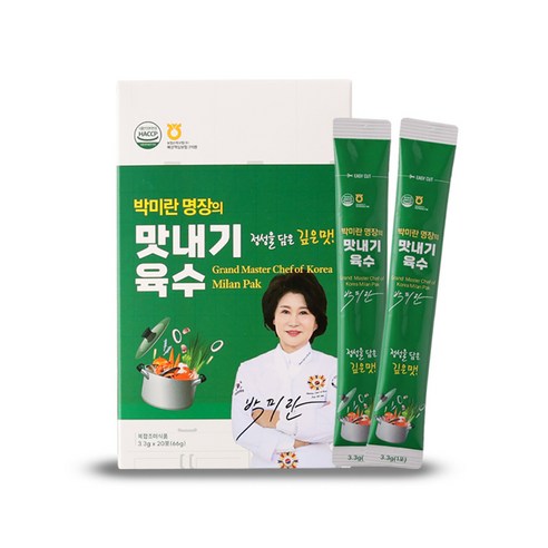 박미란 한식명장 맛내기육수 분말육수 가루 스틱, 60개, 6g