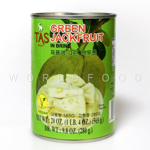 월드푸드 태국 영 그린 잭후르츠 요리용 열대과일통조림 mit non thaifood mart, 565g, 1개 람부탄 Best Top5