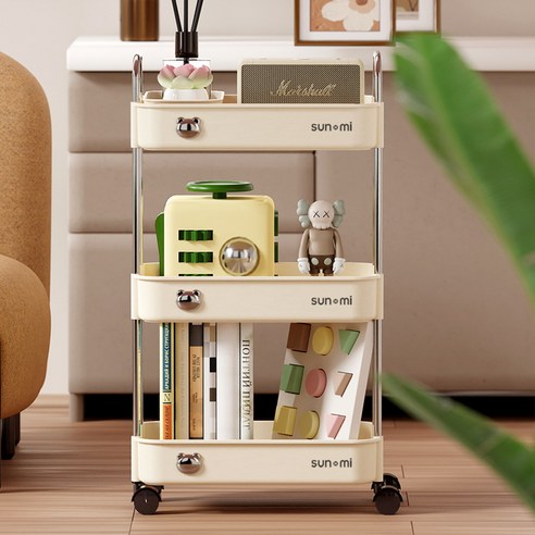 NL 이동식 트롤리 수납 선반 2단 3단 4단