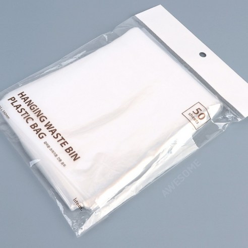 어썸만물상 50매 벽걸이형 쓰레기통 전용봉투 쓰레기봉지